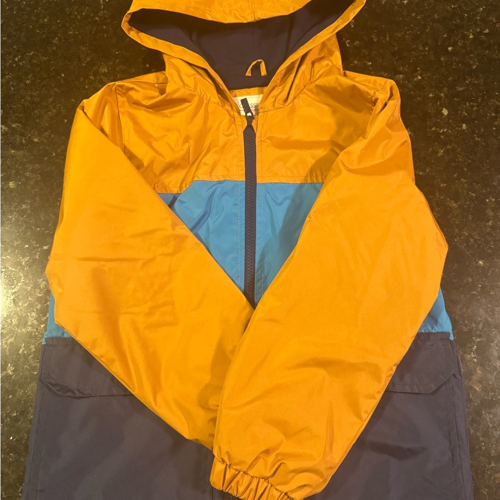 Carter's Kids Colorblock Raincoat - Mustard, Blue, and Navy